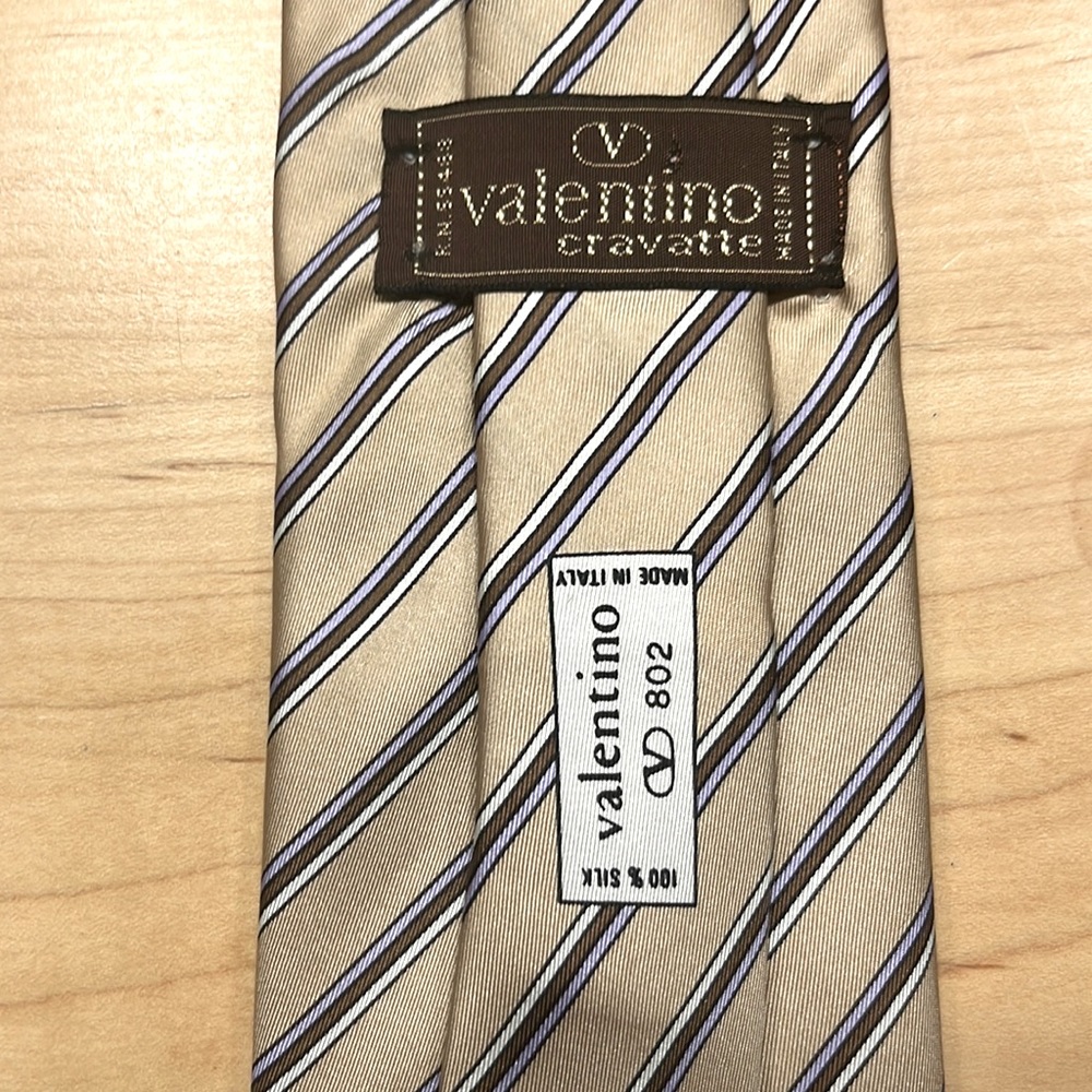 Valentino Silk Tie with Stripes, Vintage